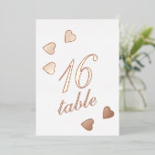 Tafelnummer Gold geperste harten Folie (Staand Voorkant)