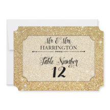 Tafelnummer Gold Glitter Mr. en mevrouw Modern Fab