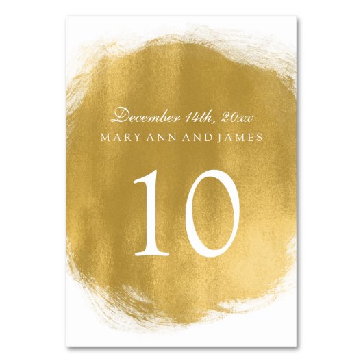 Tafelnummer Gold Paint Look (Voorkant)