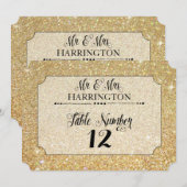 Tafelnummer Goud Glitters Huur & Bruid Modern Fab (Voorkant / Achterkant)