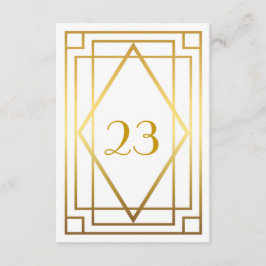 Tafelnummer,Great Gatsby,elegant,chic,wit goud Kaart