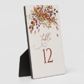 Tafelnummer Herfst Waterverf Bruiloft Ezel Fotoplaat (Zijkant)