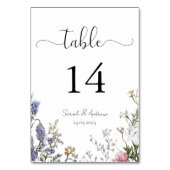 Tafelnummer Huwelijk met Wilde Bloemen (Voorkant)