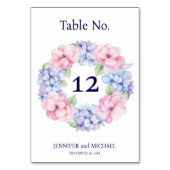 Tafelnummer Hydrangea Bruiloft (Achterkant)