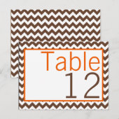 Tafelnummer Kaart Bruin Sinaasappel Chevron Naam (Voorkant / Achterkant)