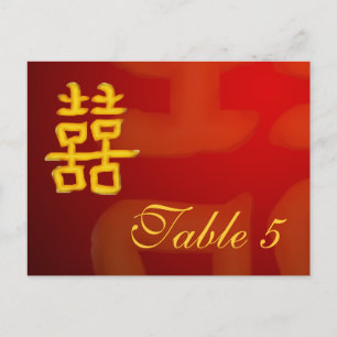Tafelnummer Kaart Chinees Dubbel Geluk