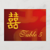 Tafelnummer Kaart Chinees Dubbel Geluk (Voorkant)