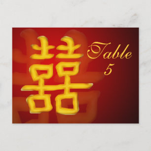 Tafelnummer Kaart Chinees Dubbel Geluk