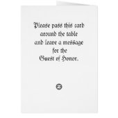 Tafelnummer Kaart en goud (Achterkant)