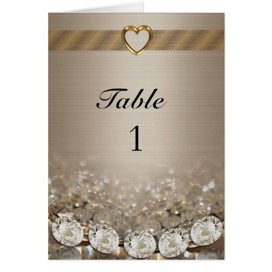 Tafelnummer Kaart en goud (Voorkant)