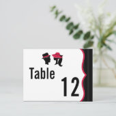 Tafelnummer Kaart Formele Petten Elegant Retro Jur (Staand voorkant)