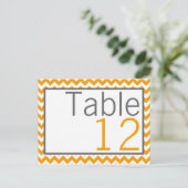 Tafelnummer Kaart Geel Grijs Grijs Chevron Naam (Staand voorkant)