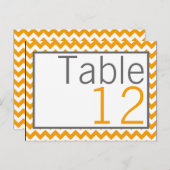 Tafelnummer Kaart Geel Grijs Grijs Chevron Naam (Voorkant / Achterkant)