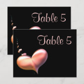 Tafelnummer Kaart Hart Strings (Voorkant / Achterkant)