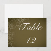 Tafelnummer Kaart Herfst Bloemen Herfst Bruin (Voorkant / Achterkant)