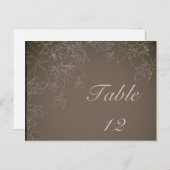 Tafelnummer Kaart Herfst Bloemen Herfst Grijs (Voorkant / Achterkant)