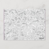 Tafelnummer Kaart Hoefijzers op Burlap Lace Count (Achterkant)