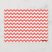 Tafelnummer Kaart Koraal Navy Blue Chevron Naam (Achterkant)