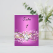 Tafelnummer Kaart Pink Gold Diamond Jewel (Staand voorkant)