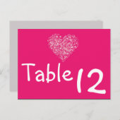 Tafelnummer Kaart Roze Bloemblaadjes Bloem Roos (Voorkant / Achterkant)