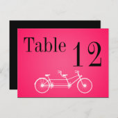 Tafelnummer Kaart Whimsical Roze Herfst Dubbele Fi (Voorkant / Achterkant)