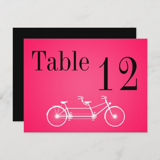 Tafelnummer Kaart Whimsical Roze Herfst Dubbele Fi (Voorkant / Achterkant)