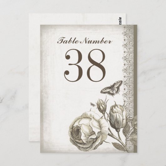 Tafelnummer kaarten (Voorkant / Achterkant)