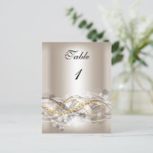 Tafelnummer Kaarten Cream White Gold (Staand voorkant)