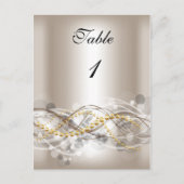 Tafelnummer Kaarten Cream White Gold (Voorkant)