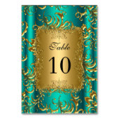 Tafelnummer Kaarten Jade Green Gold (Achterkant)