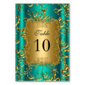 Tafelnummer Kaarten Jade Green Gold (Voorkant)