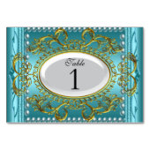 Tafelnummer Kaarten Royal Blauwgroen Blue White Go (Voorkant)