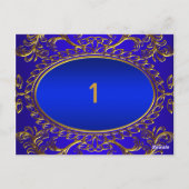 Tafelnummer Kaarten Royal Blue Gold (Achterkant)