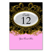Tafelnummer Kaarten Royal Pink White Gold Black (Achterkant)