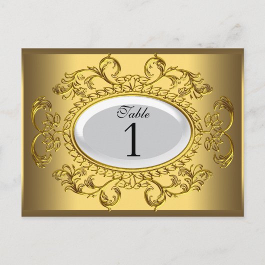 Tafelnummer Kaarten Royal White Gold (Voorkant)