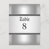 Tafelnummer Kaarten Zilver (Voorkant)