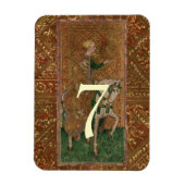 Tafelnummer Lady middeleeuwse renaissance bruiloft Magneet (Verticaal)