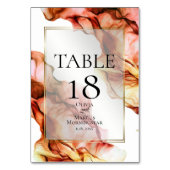 TAFELNUMMER | Levendige herfstkleuren Abstracte in (Voorkant)