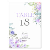 TAFELNUMMER | Lila Bloemen Frame (Achterkant)