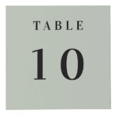 Tafelnummer logo QR-codemenu olijfgroen Kubus (Voorkant)