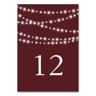 Tafelnummer - Marsala Twinkle Lights