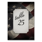 Tafelnummer met Amerikaanse vlag in nood (Achterkant)