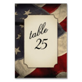 Tafelnummer met Amerikaanse vlag in noodlijdende s (Achterkant)