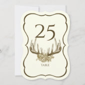 Tafelnummer met Antelopehoorns en Schelp (Voorkant)