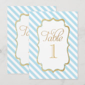 Tafelnummer met blauwe strepen (Voorkant / Achterkant)