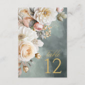 Tafelnummer met bloemendrama groen ID1022 (Voorkant)