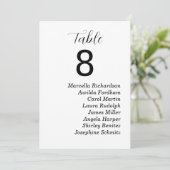 Tafelnummer met namen voor een bruiloft (Staand voorkant)