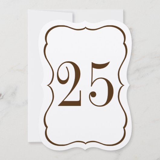 Tafelnummer met schelpvormig rand (Achterkant)