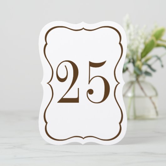 Tafelnummer met schelpvormig rand (Staand voorkant)