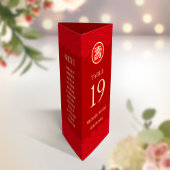 Tafelnummer met tweetalig Chinees langlevenmenu